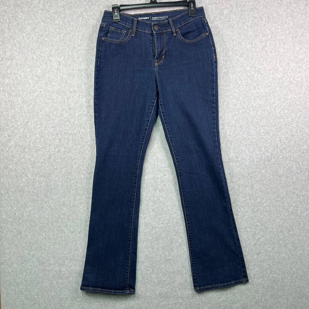 Old Navy Jeans Women's 4 Blue Denim Mid‎ Rise Curvy Profile Casual Stretch 29x30